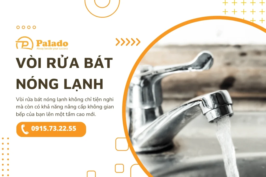 vòi rửa bát nóng lạnh