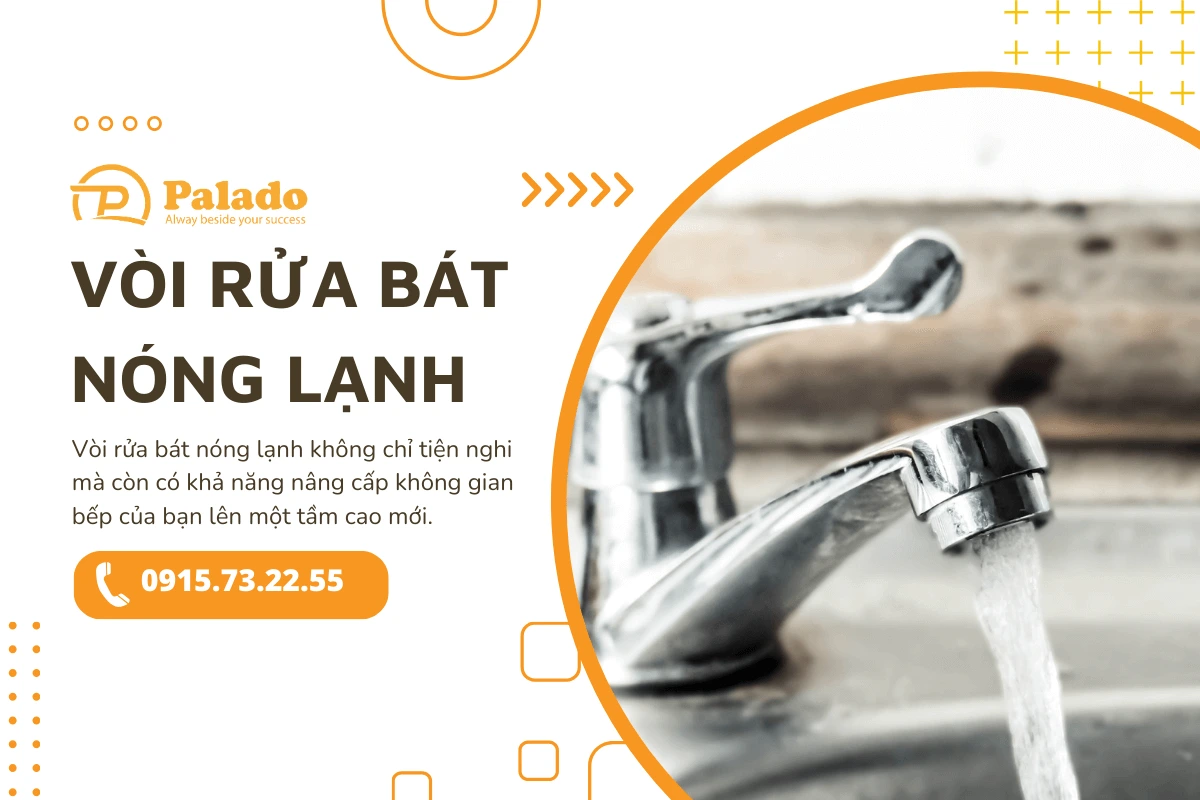 vòi rửa bát nóng lạnh