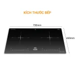 Thông số Kích thước Bếp từ đôi PLD 6688D 1200 x 1200