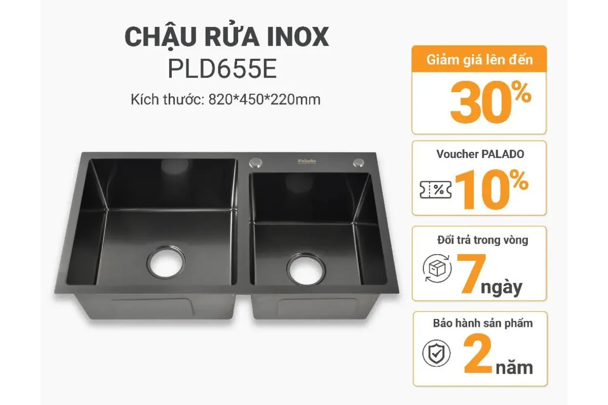 Chậu rửa bát Palado PLD655E