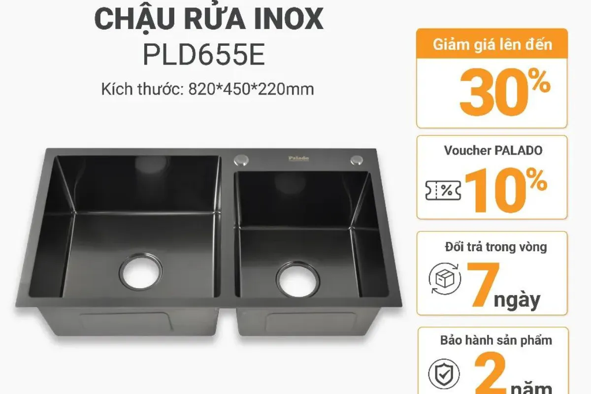 Chậu rửa chén inox PLD655E