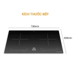 Thông số Kích thước Bếp đôi hồng ngoại điện từ PLD 6688G 1200 x 1200