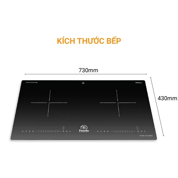 Thông số Kích thước Bếp từ đôi PLD 6688E 1200 x 1200