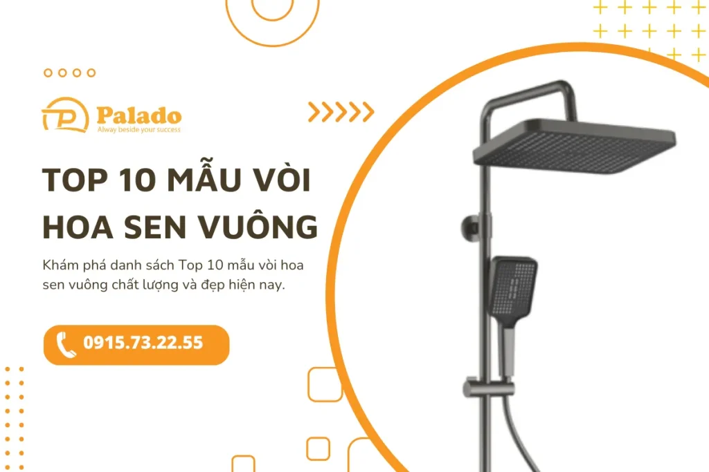 Top 10 mẫu vòi hoa sen vuông chất lượng, đẹp hiện nay 13