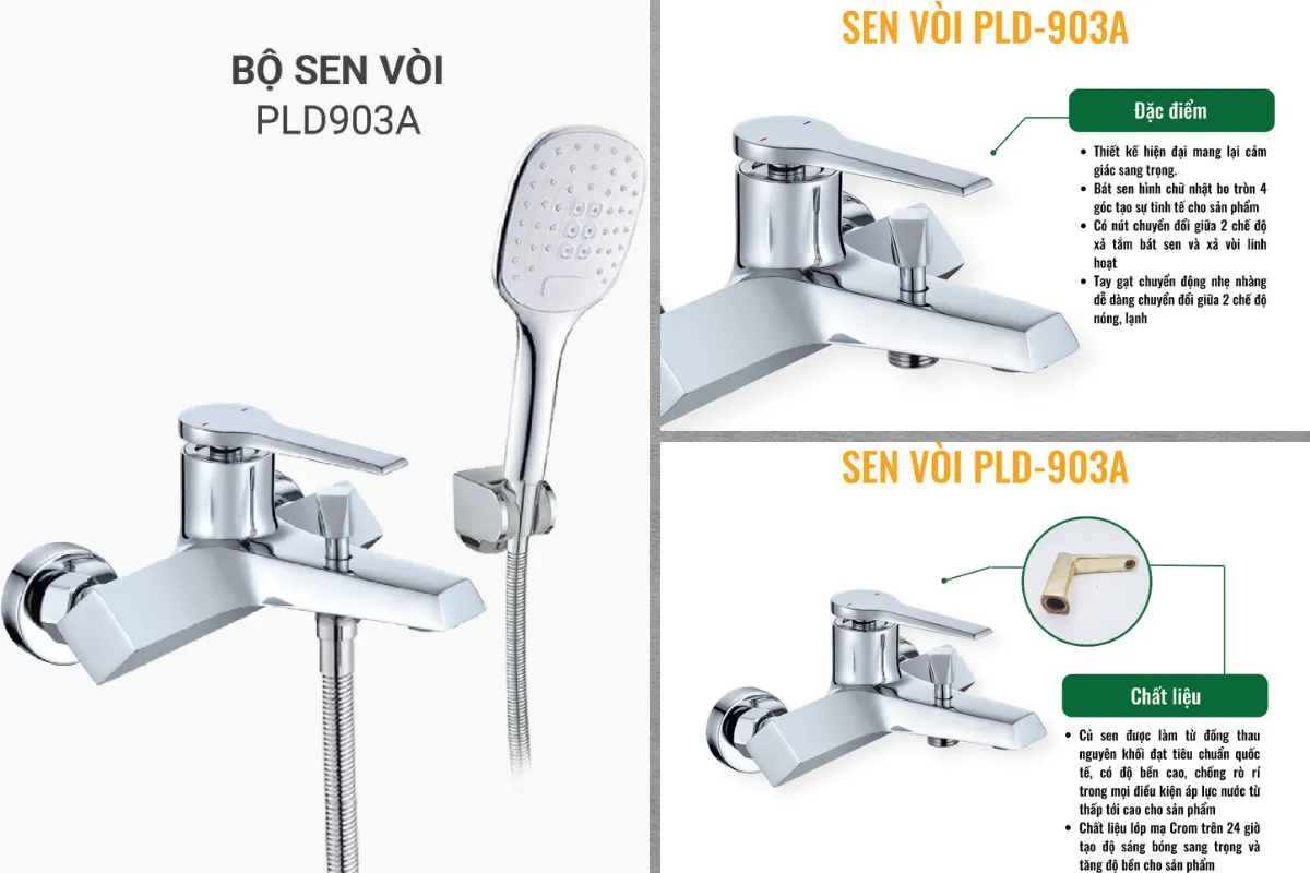 Sen tắm nóng lạnh PLD903A 3