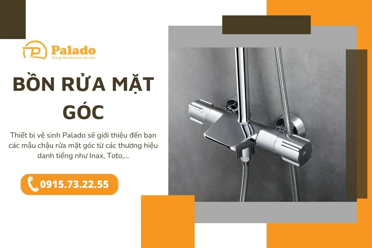 Chậu rửa mặt góc Inax, Toto, Viglacera, Caesar chính hãng, giá rẻ