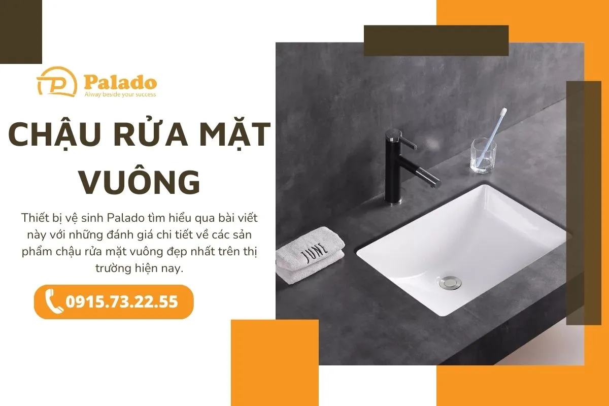 Những mẫu chậu rửa mặt vuông đẹp xuất sắc không thể bỏ qua