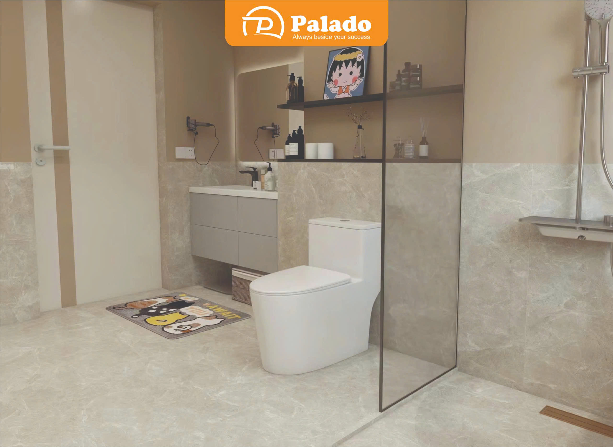 Palado.vn Bệt 671H Trắng Ảnh gốc 1