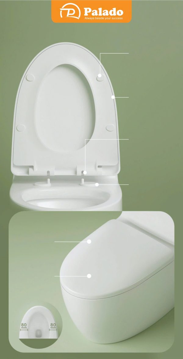 Bồn cầu liền khối xả xoáy Trắng PLD-671H
