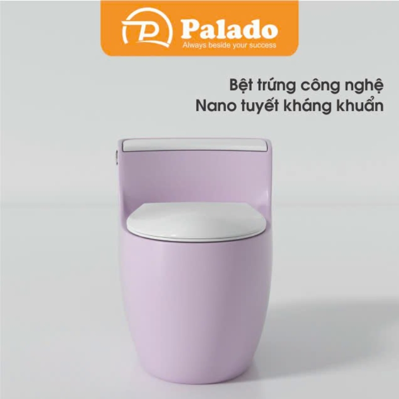 Bồn cầu liền khối PLD-672A có thiết kế tinh tế, màu sắc độc đáo và công nghệ hiện đại