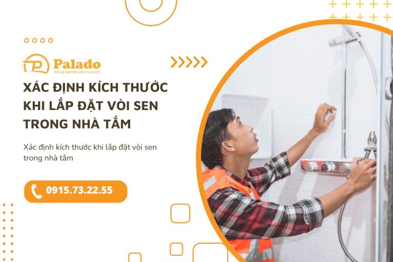 Xác định kích thước khi lắp đặt vòi sen trong nhà tắm