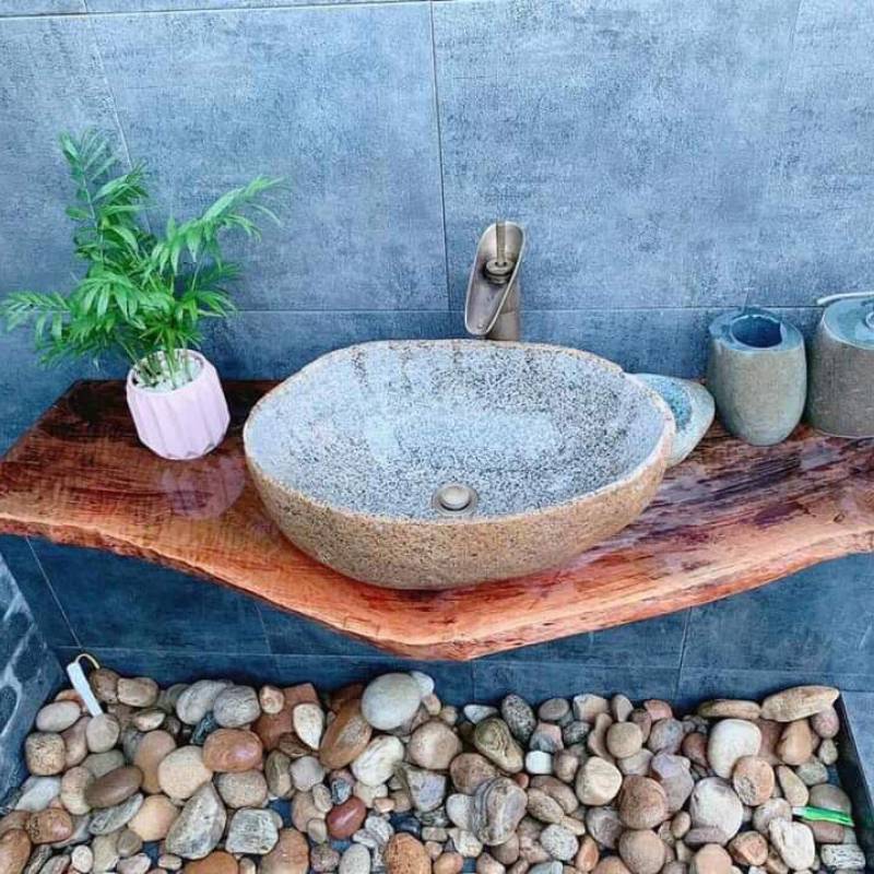Lavabo đá cuội