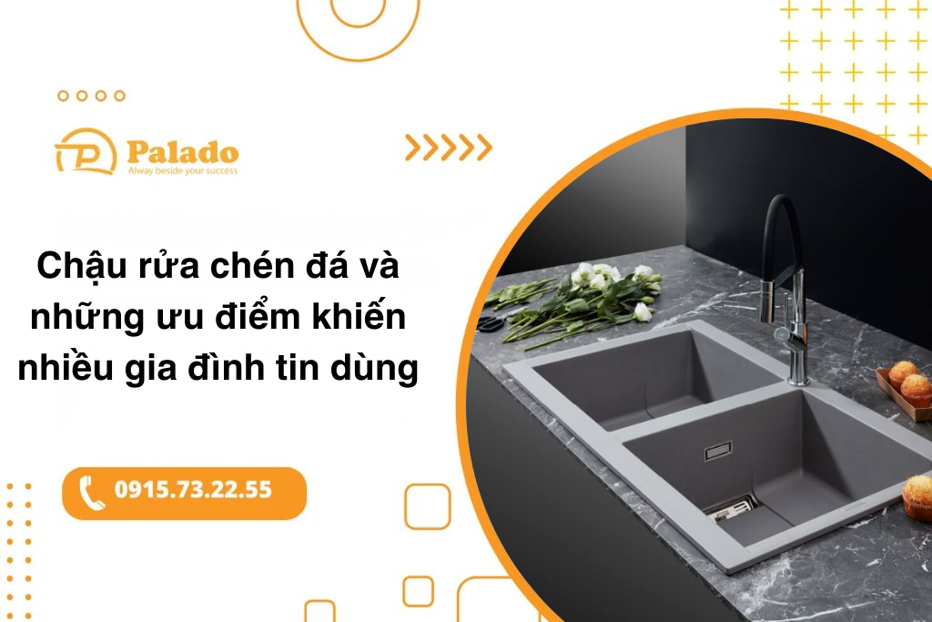 Chậu rửa chén đá