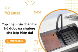 chậu rửa chén hai hố