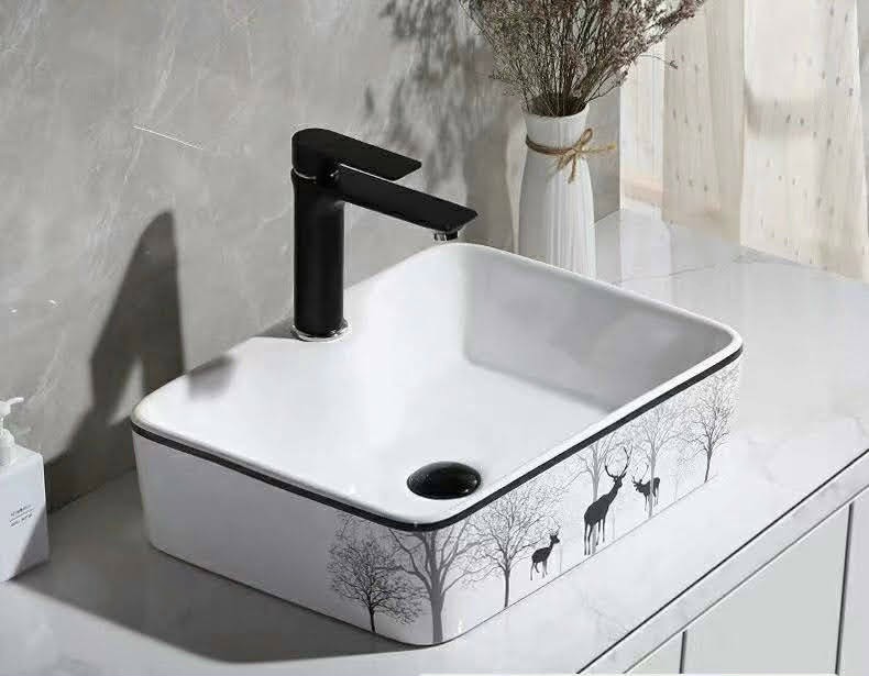 Lavabo vuông đặt bàn