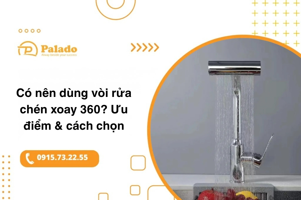 vòi rửa chén xoay 360