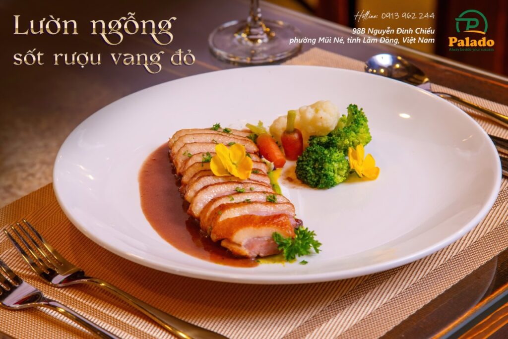 Lườn Ngỗng Sốt Rượu Vang Đỏ
