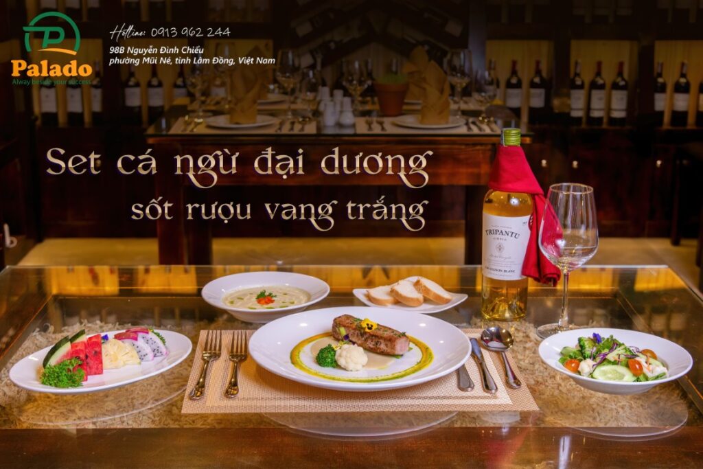 Set Cá Ngừ Đại Dương Sốt Rượu Vang Trắng