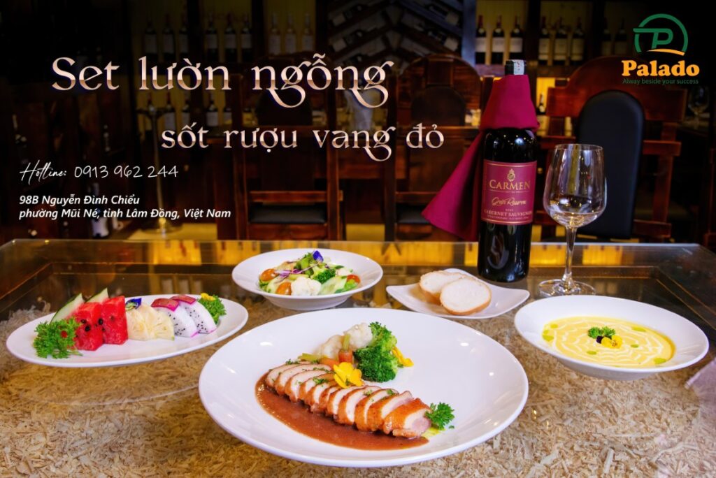 Set Lườn Ngỗng Sốt Rượu Vang Đỏ
