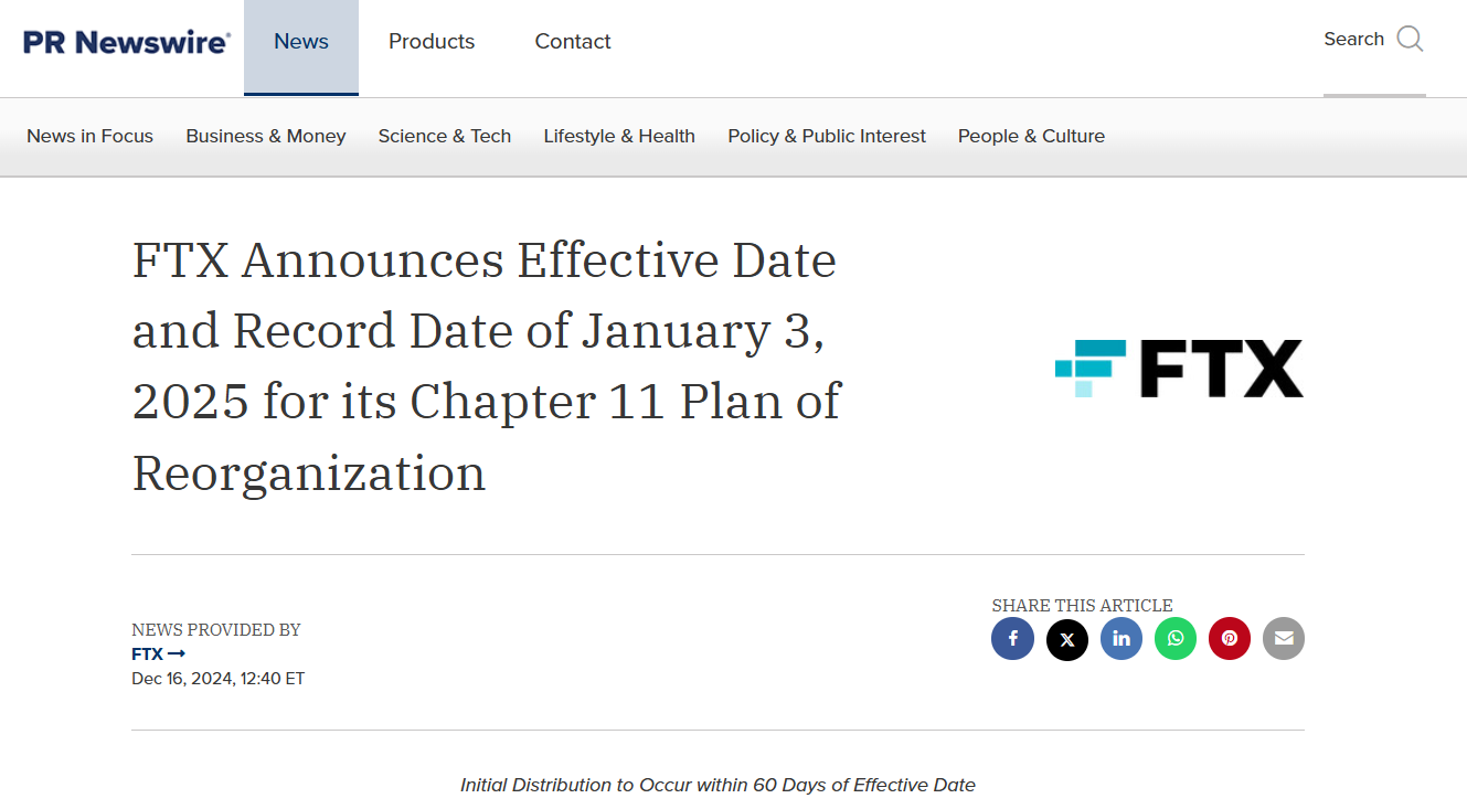 2071-ftx-announces-effective-date-and-record-date-for-its-chapter-11-plan-of-recognization