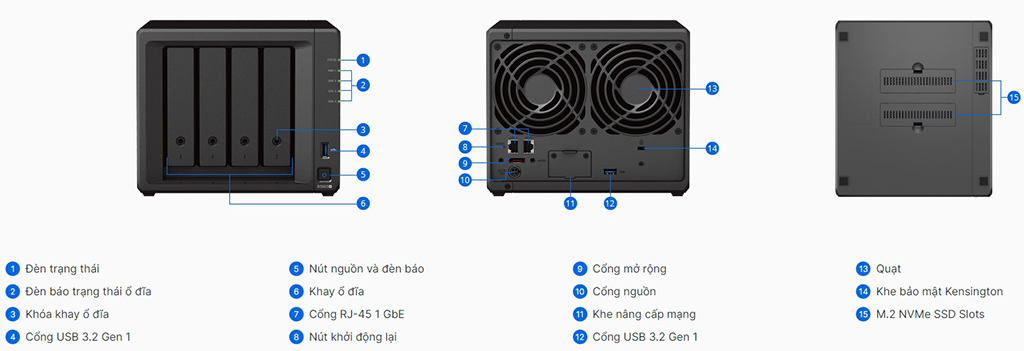 Thiết bị lưu trữ dữ liệu NAS Synology DS923+