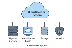 sơ đồ hệ thống máy chủ đám mây