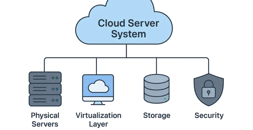 sơ đồ hệ thống máy chủ đám mây