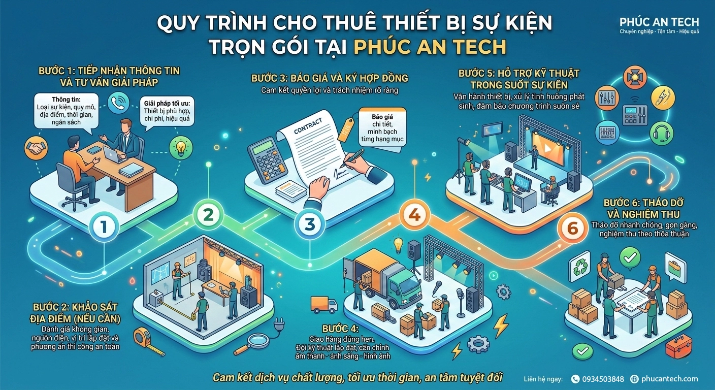 quy trinh cho thue thiet bi su kien tai ha noi