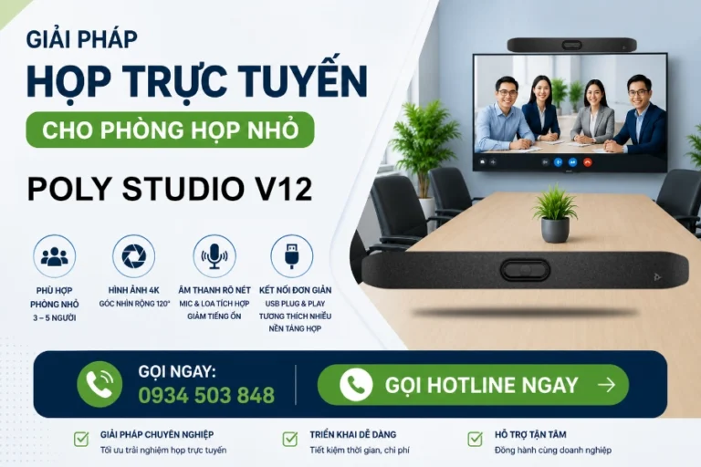 Công nghệ auto tracking trên thiết bị Poly Studio V12