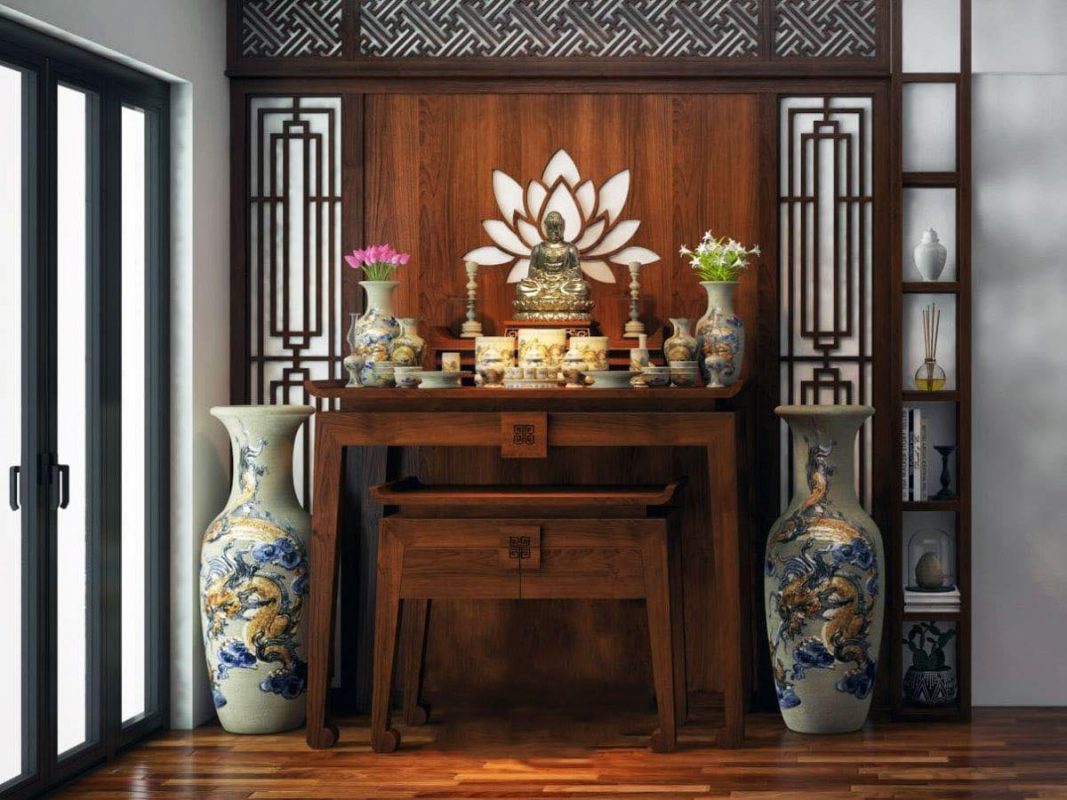 Không gian phòng thờ sẽ cần những gì? Những điều bạn cần phải lưu ý.