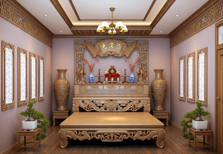 Gian thờ chính bàn thờ có kiến trúc và kích thước ra sao? Cùng tìm hiểu.