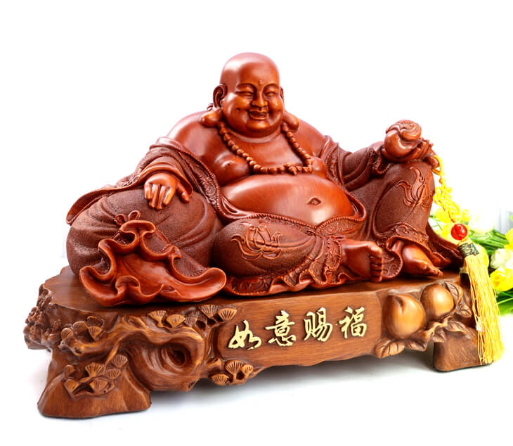 Tượng Phật Di lặc làm bằng gỗ và cách chọn loại đẹp, hợp phong thủy.