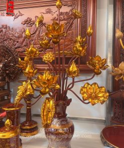 hoa sen gỗ cao cấp