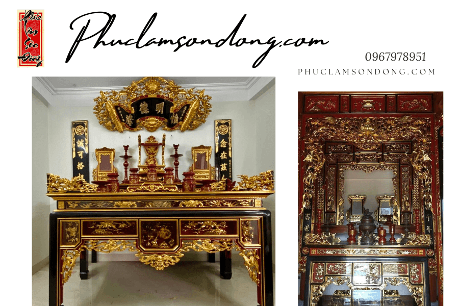 Dịch vụ Sơn Son Thếp Vàng bàn thờ tại Hà Nội