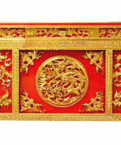 Mẫu Chấp Tải Tứ Linh, Tứ Quý sơn son thếp vàng