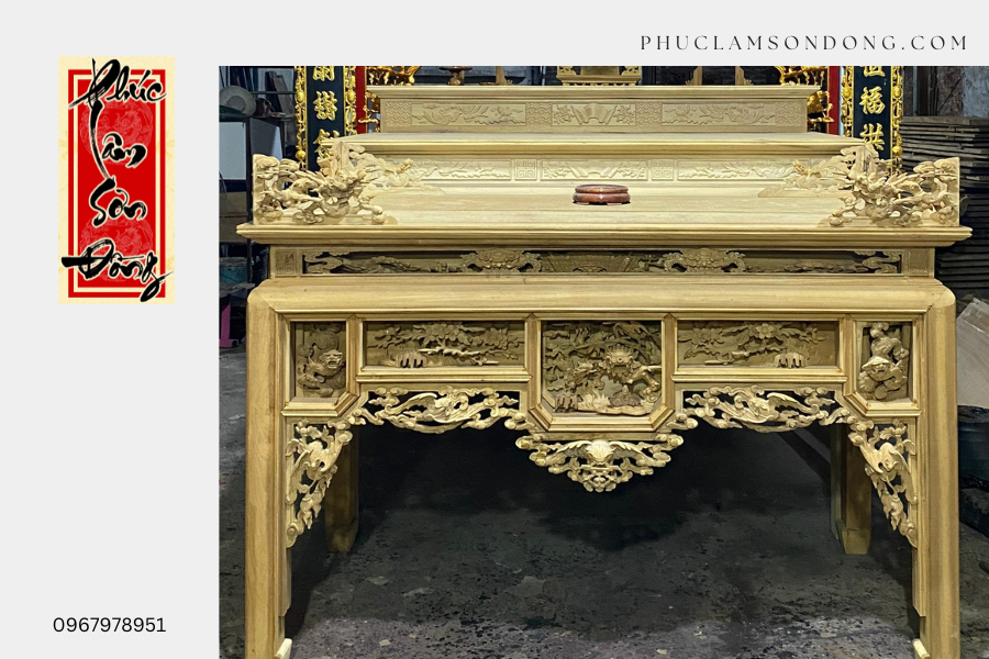 Những gỗ làm bàn thờ ô xa phổ biến hiện nay