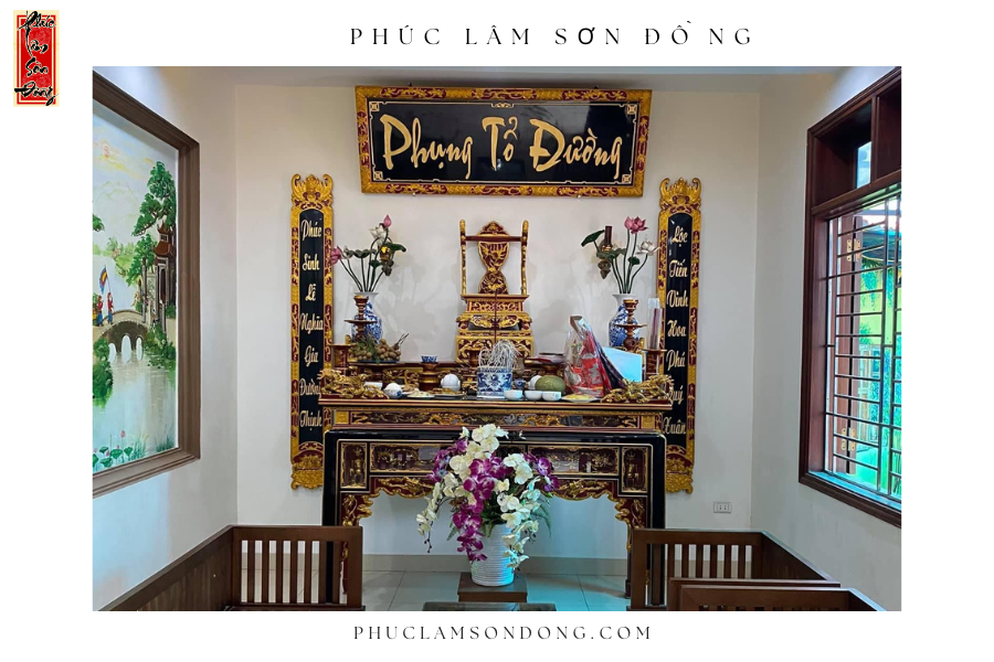 Vị trí đặt ngai thờ trên ban thờ chuẩn phong thủy