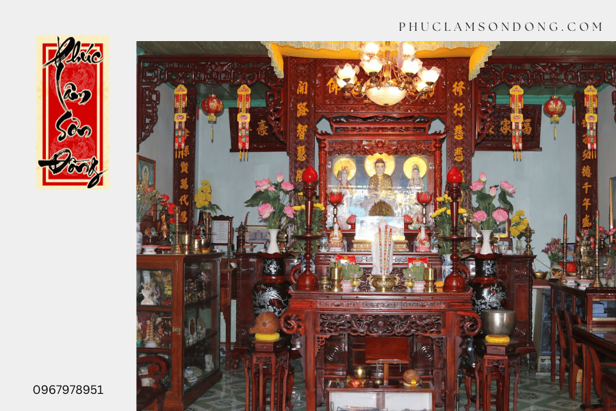 Vị trí đặt bàn thờ Phật và bàn thờ gia tiên