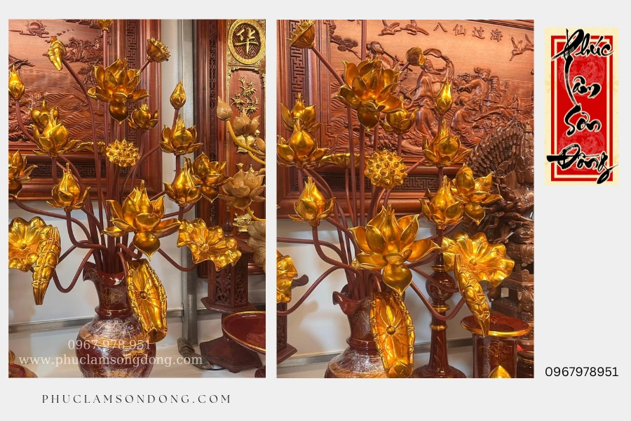 Hoa sen gỗ cao cấp