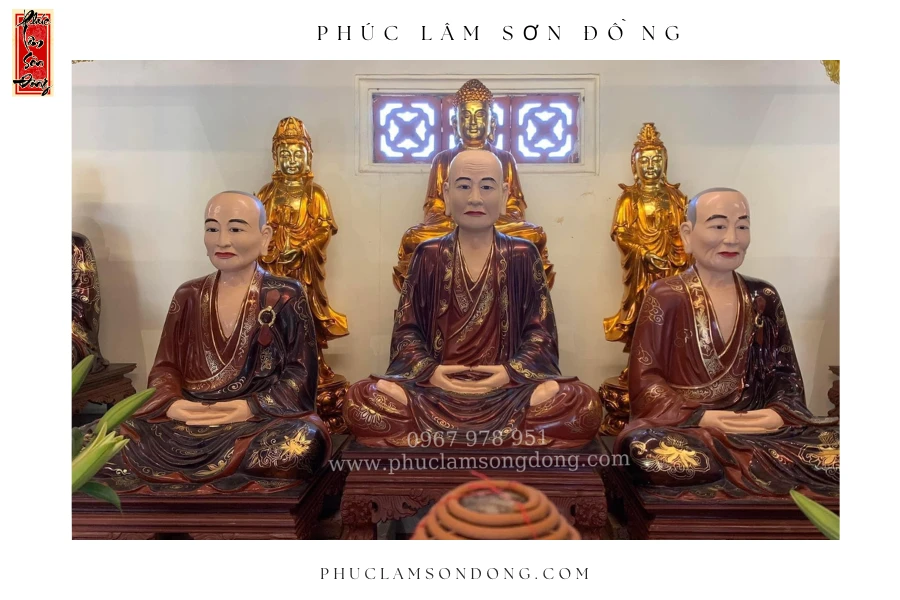 Tượng Tam Tổ Trúc Lâm - Top 6 tượng Phật độc đáo tại Sơn Đồng