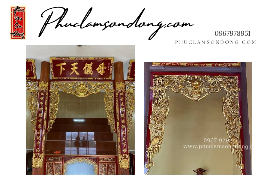 Cửa Võng Tứ Linh – Rồng Chầu Mặt Nguyệt