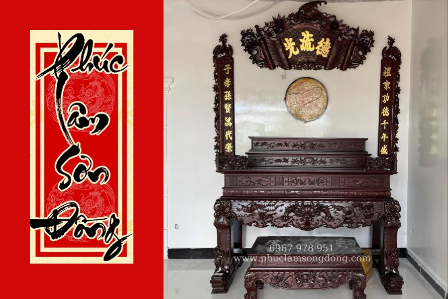 Bộ Sản Phẩm Thờ Tư Gia mẫu 07