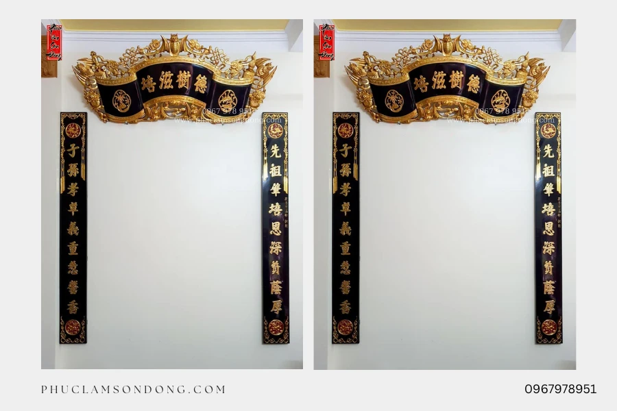 Cuốn thư câu đối mẫu 3