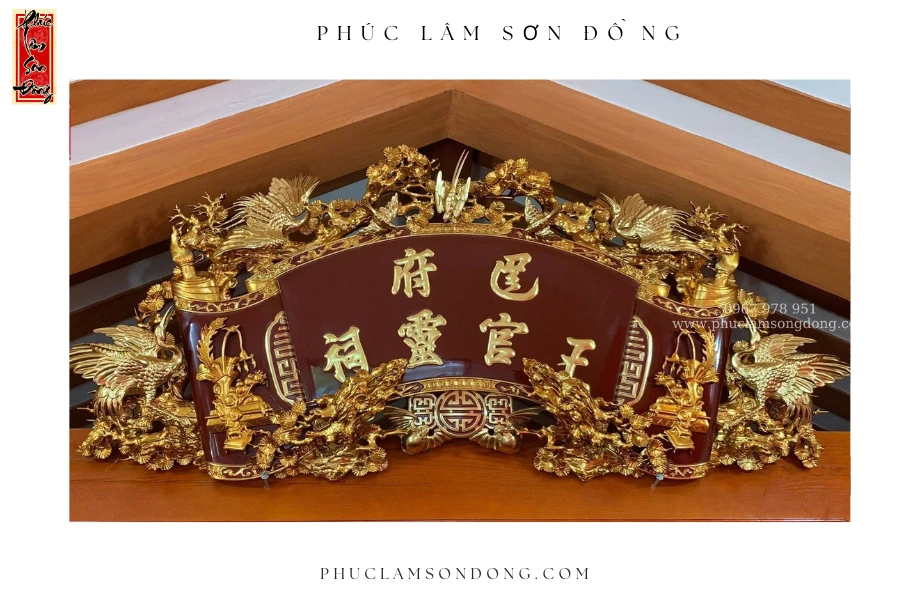 Cuốn Thư Chạm Tùng Hạc – Rồng Hóa Tùng