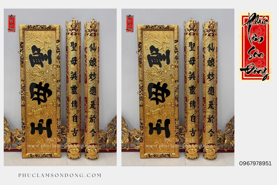 Hoành Phi – Câu Đối Nền Gấm