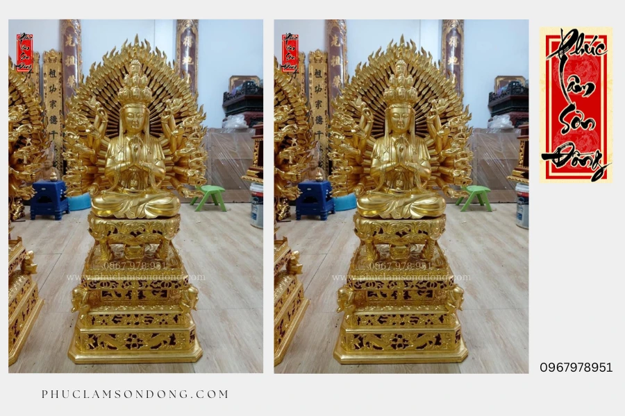 Tượng Phật Thiên Thủ Thiên Nhãn Sơn Thếp mẫu 3