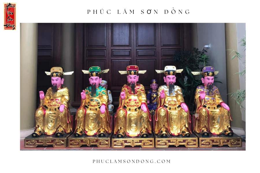 Tượng Ngũ Vị Tôn Quan tại Phúc Lâm Sơn Đồng