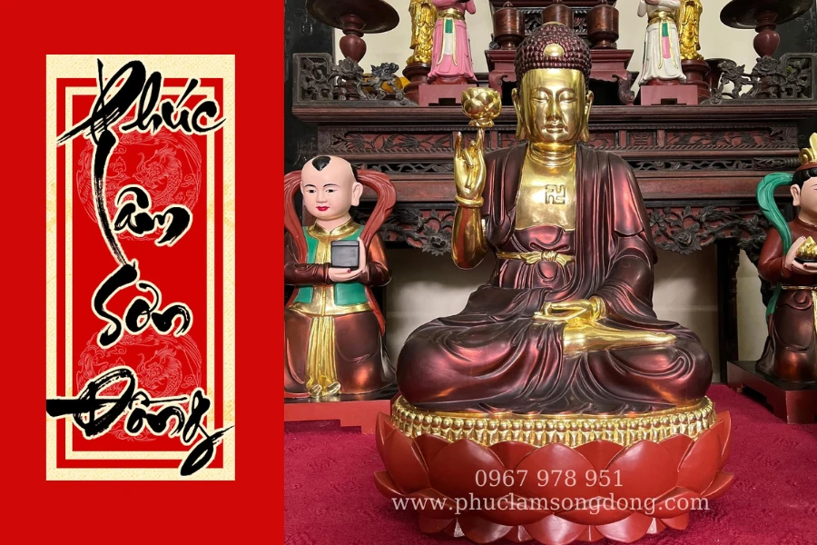 Tượng Đức Phật thế Tôn Niêm Hoa tại Phúc Lâm Sơn Đồng