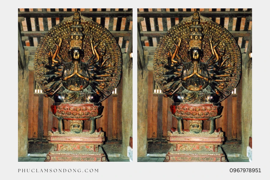 Tượng Phật Bà Quan Âm thiên thủ thiên nhãn của chùa Bút Tháp