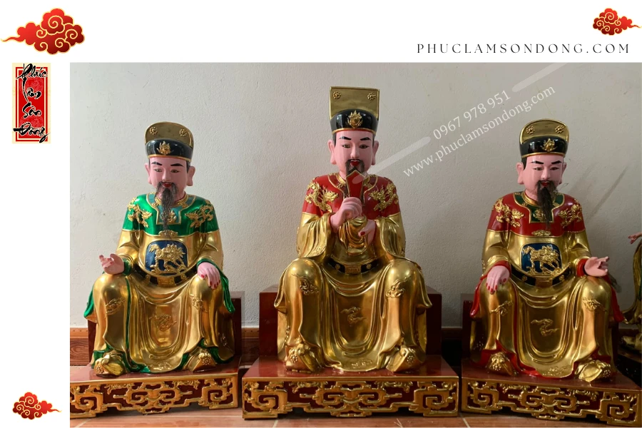 Tượng Vua Cha – Nam Tào – Bắc Đẩu